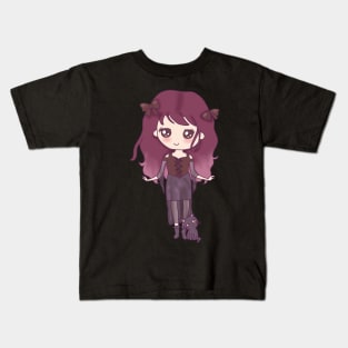 Cute chibi witch girl Kids T-Shirt